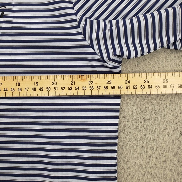 Callaway Shirt Mens Large Blue Striped Polo Golf Short Sleeve Walmart Opti Dri - Picture 12 of 15